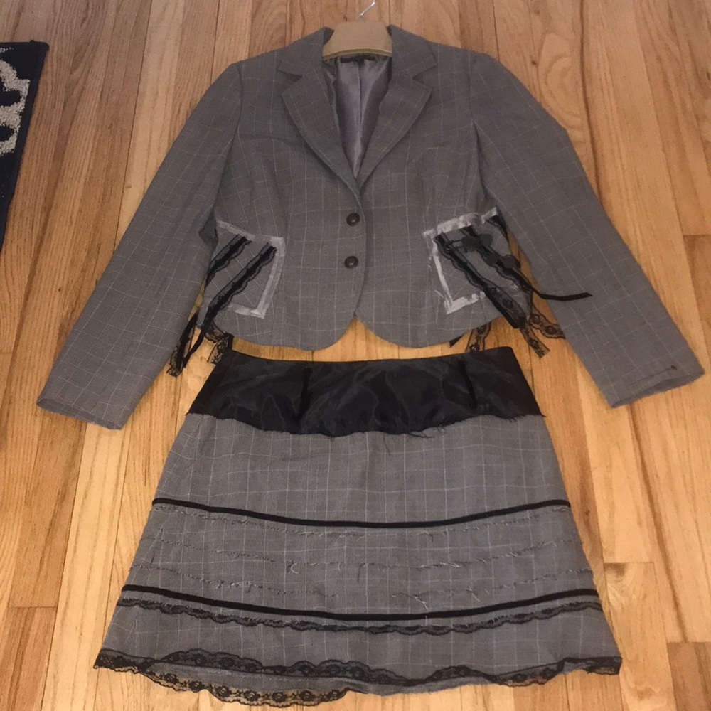 Atelier Plaid Skirt Suit. Jacket sz 8, skirt sz 4